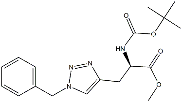 (R)-methyl 3-(1-benzyl-1H-1,2,3-triazol-4-yl)-2-(tert-butoxycarbonylamino)propanoate 구조식 이미지