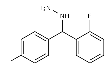 1-((2-fluorophenyl)(4-fluorophenyl)methyl)hydrazine Structure