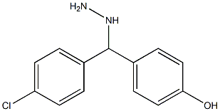 1-((4-chlorophenyl)(4-hydroxyphenyl)methyl)hydrazine Structure