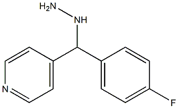 1-((4-fluorophenyl)(pyridin-4-yl)methyl)hydrazine 구조식 이미지