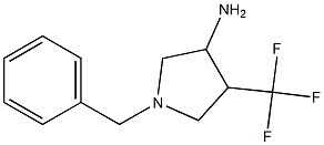 1-Benzyl-4-trifluoromethyl-pyrrolidin-3-ylamine 구조식 이미지