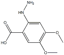 2-hydrazinyl-4,5-dimethoxybenzoic acid Structure