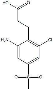 3-(2-amino-6-chloro-4-(methylsulfonyl)phenyl)propanoic acid Structure