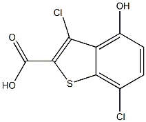 3,7-dichloro-4-hydroxybenzo[b]thiophene-2-carboxylic acid 구조식 이미지