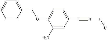 3-amino-4-(benzyloxy)benzonitrile hydrochloride 구조식 이미지