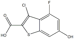 3-chloro-4-fluoro-6-hydroxybenzo[b]thiophene-2-carboxylic acid Structure