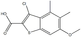 3-chloro-6-methoxy-4,5-dimethylbenzo[b]thiophene-2-carboxylic acid 구조식 이미지