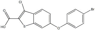 6-(4-bromophenoxy)-3-chlorobenzo[b]thiophene-2-carboxylic acid Structure