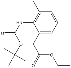 ethyl 2-(2-(tert-butoxycarbonylamino)-3-methylphenyl)acetate 구조식 이미지