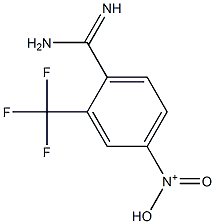 N-(4-carbamimidoyl-3-(trifluoromethyl)phenyl)-N-oxohydroxylammonium Structure