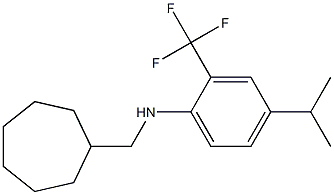 N-(cycloheptylmethyl)-2-(trifluoromethyl)-4-isopropylbenzenamine 구조식 이미지