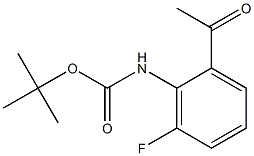 tert-butyl 2-acetyl-6-fluorophenylcarbamate Structure
