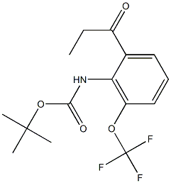 tert-butyl 2-propionyl-6-(trifluoromethoxy)phenylcarbamate 구조식 이미지