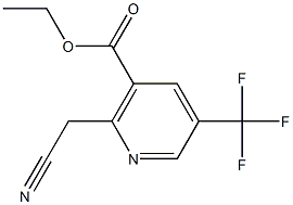 ethyl 2-(cyanomethyl)-5-(trifluoromethyl)nicotinate 구조식 이미지