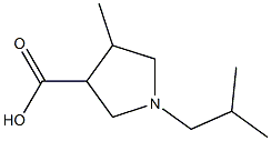 1-isobutyl-4-methylpyrrolidine-3-carboxylic acid Structure