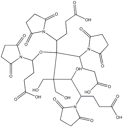 tetrakis-(N-succinimidylcarboxypropyl)pentaerythritol Structure