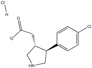 Trans (+/-) 4-(4-Chlorophenyl)Pyrrolidine-3-Methylcarboxylate Hydrochloride 구조식 이미지