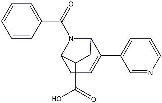 8-Benzoyl-2-(Pyridin-3-Yl)-8-Azabicyclo[3.2.1]Oct-2-Ene-6-Carboxylic Acid 구조식 이미지