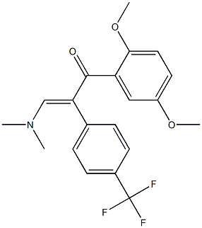 1-(2,5-dimethoxyphenyl)-3-(dimethylamino)-2-(4-(trifluoromethyl)phenyl)prop-2-en-1-one Structure