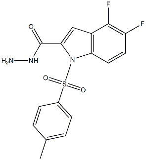 4,5-difluoro-1-tosyl-1H-indole-2-carbohydrazide Structure