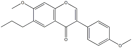 7-methoxy-3-(4-methoxyphenyl)-6-propyl-4H-chromen-4-one Structure