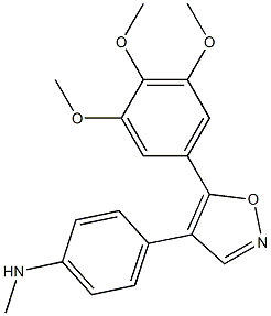 N-methyl-4-(5-(3,4,5-trimethoxyphenyl)isoxazol-4-yl)benzenamine Structure