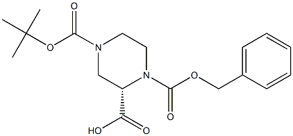 (S)-4-Boc-1-Cbz-piperazine-2-carboxylic acid 구조식 이미지