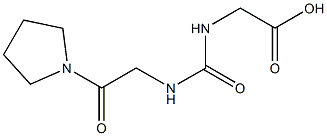 ({[(2-oxo-2-pyrrolidin-1-ylethyl)amino]carbonyl}amino)acetic acid 구조식 이미지
