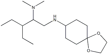 (1-{1,4-dioxaspiro[4.5]decan-8-ylamino}-3-ethylpentan-2-yl)dimethylamine Structure