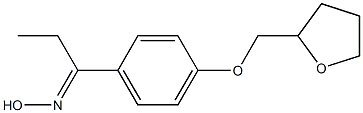 (1E)-1-[4-(tetrahydrofuran-2-ylmethoxy)phenyl]propan-1-one oxime 구조식 이미지