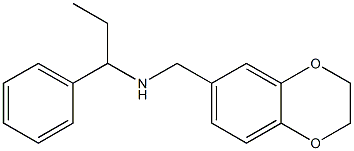 (2,3-dihydro-1,4-benzodioxin-6-ylmethyl)(1-phenylpropyl)amine Structure