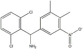 (2,6-dichlorophenyl)(3,4-dimethyl-5-nitrophenyl)methanamine Structure