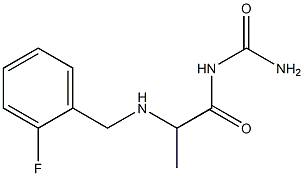 (2-{[(2-fluorophenyl)methyl]amino}propanoyl)urea Structure