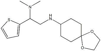 (2-{1,4-dioxaspiro[4.5]decan-8-ylamino}-1-(thiophen-2-yl)ethyl)dimethylamine Structure