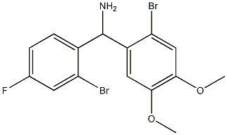 (2-bromo-4,5-dimethoxyphenyl)(2-bromo-4-fluorophenyl)methanamine 구조식 이미지