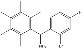 (2-bromo-4-fluorophenyl)(2,3,4,5,6-pentamethylphenyl)methanamine 구조식 이미지