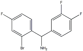 (2-bromo-4-fluorophenyl)(3,4-difluorophenyl)methanamine Structure