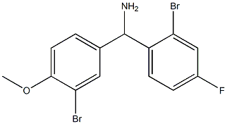 (2-bromo-4-fluorophenyl)(3-bromo-4-methoxyphenyl)methanamine 구조식 이미지