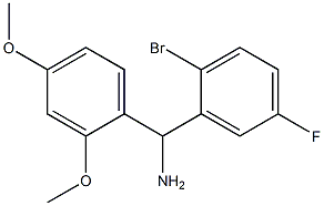 (2-bromo-5-fluorophenyl)(2,4-dimethoxyphenyl)methanamine 구조식 이미지