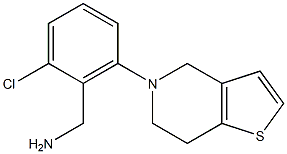 (2-chloro-6-{4H,5H,6H,7H-thieno[3,2-c]pyridin-5-yl}phenyl)methanamine Structure