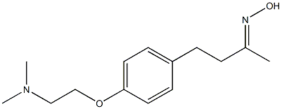 (2E)-4-{4-[2-(dimethylamino)ethoxy]phenyl}butan-2-one oxime 구조식 이미지