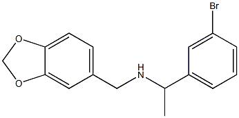 (2H-1,3-benzodioxol-5-ylmethyl)[1-(3-bromophenyl)ethyl]amine 구조식 이미지