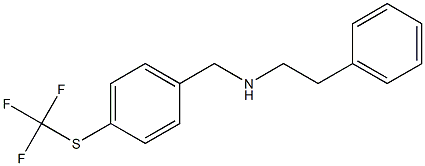 (2-phenylethyl)({4-[(trifluoromethyl)sulfanyl]phenyl}methyl)amine Structure