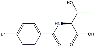 (2S,3R)-2-[(4-bromobenzoyl)amino]-3-hydroxybutanoic acid Structure