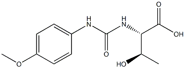 (2S,3R)-3-hydroxy-2-({[(4-methoxyphenyl)amino]carbonyl}amino)butanoic acid Structure