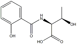(2S,3R)-3-hydroxy-2-[(2-hydroxybenzoyl)amino]butanoic acid 구조식 이미지