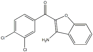 (3-amino-1-benzofuran-2-yl)(3,4-dichlorophenyl)methanone 구조식 이미지