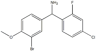 (3-bromo-4-methoxyphenyl)(4-chloro-2-fluorophenyl)methanamine 구조식 이미지