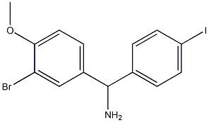 (3-bromo-4-methoxyphenyl)(4-iodophenyl)methanamine 구조식 이미지
