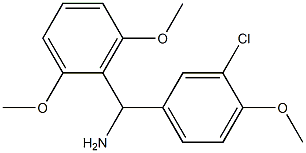 (3-chloro-4-methoxyphenyl)(2,6-dimethoxyphenyl)methanamine Structure